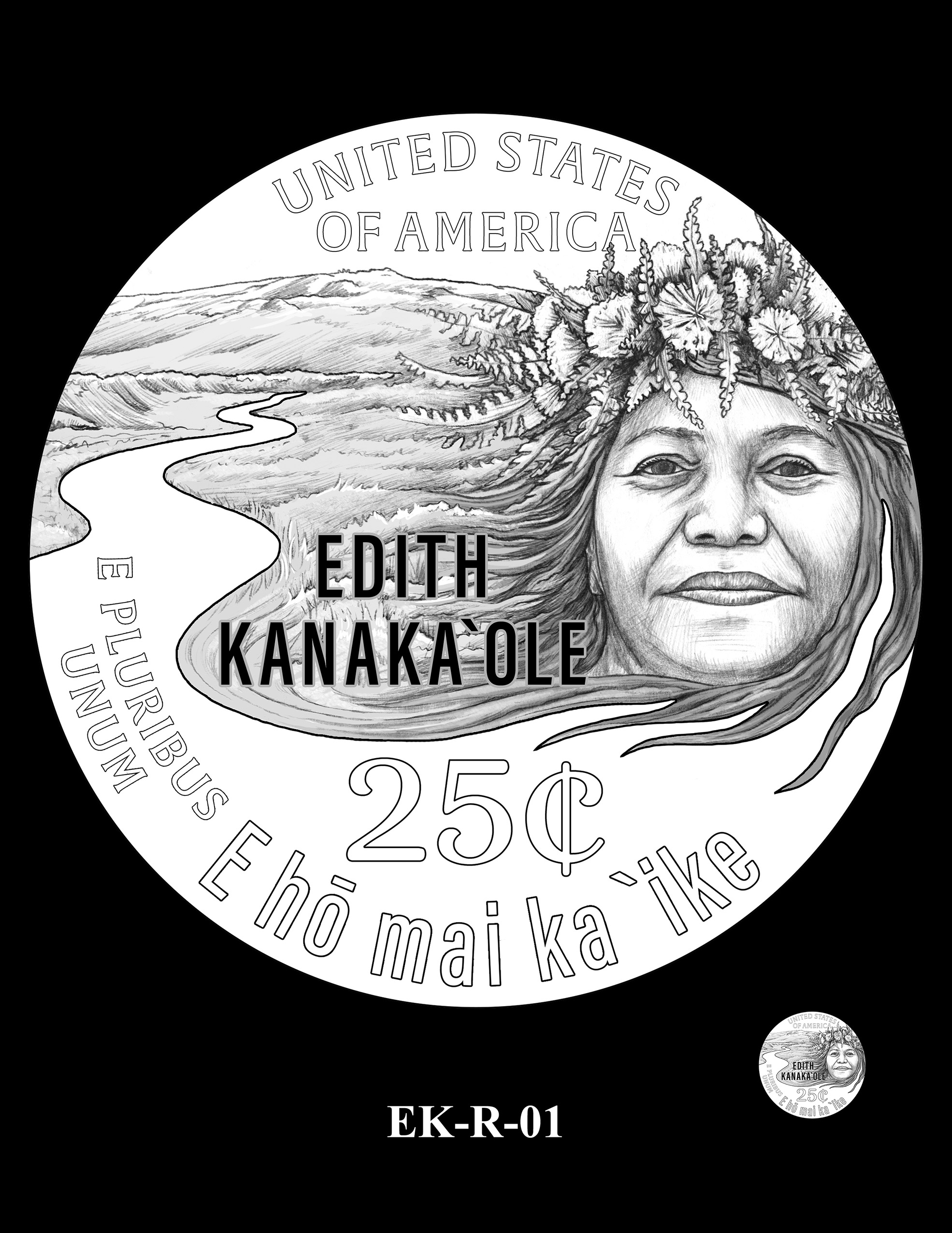 EK-R-01 -- 2023 American Women Quarters - Edith Kanakaʻole