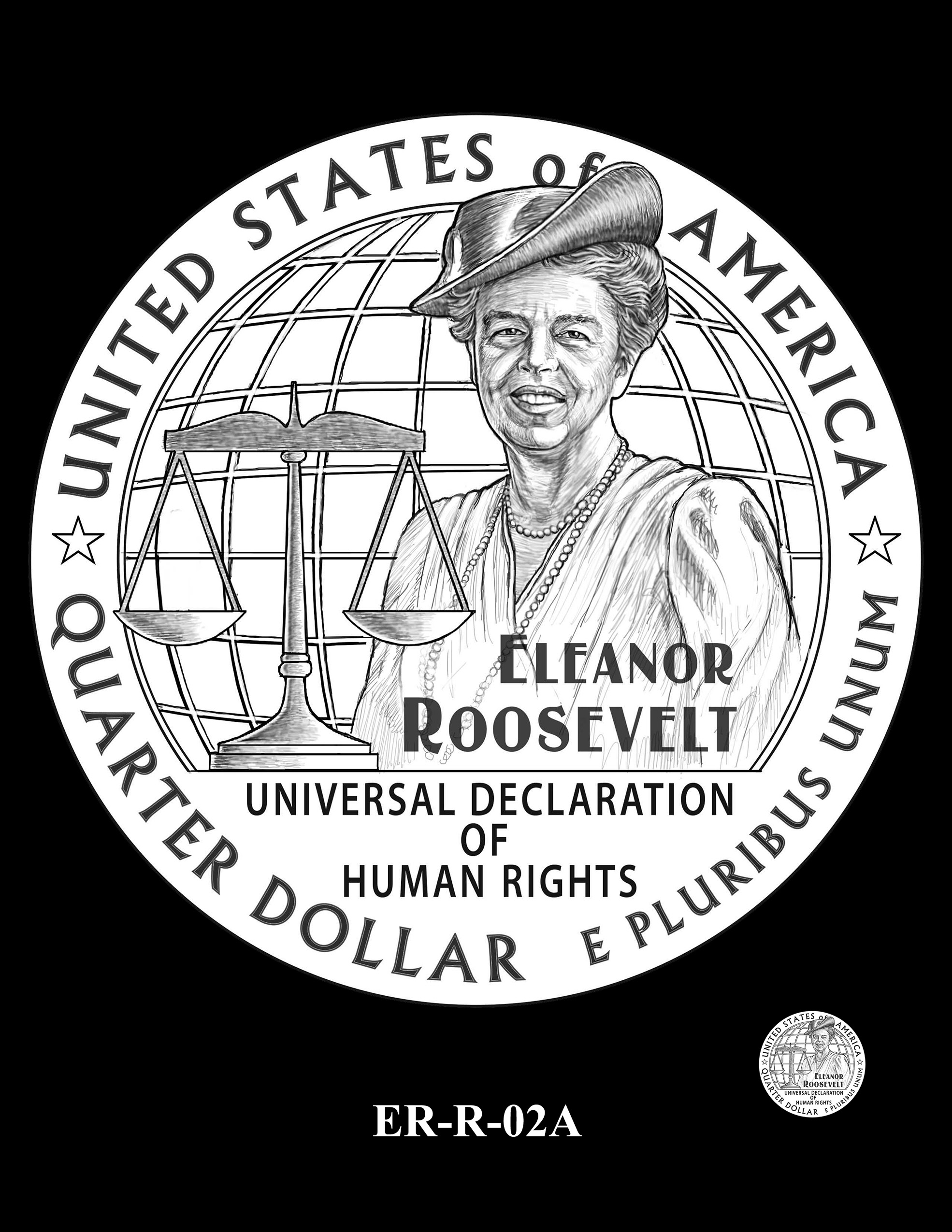 ER-R-02A -- 2023 American Women Quarters - Eleanor Roosevelt
