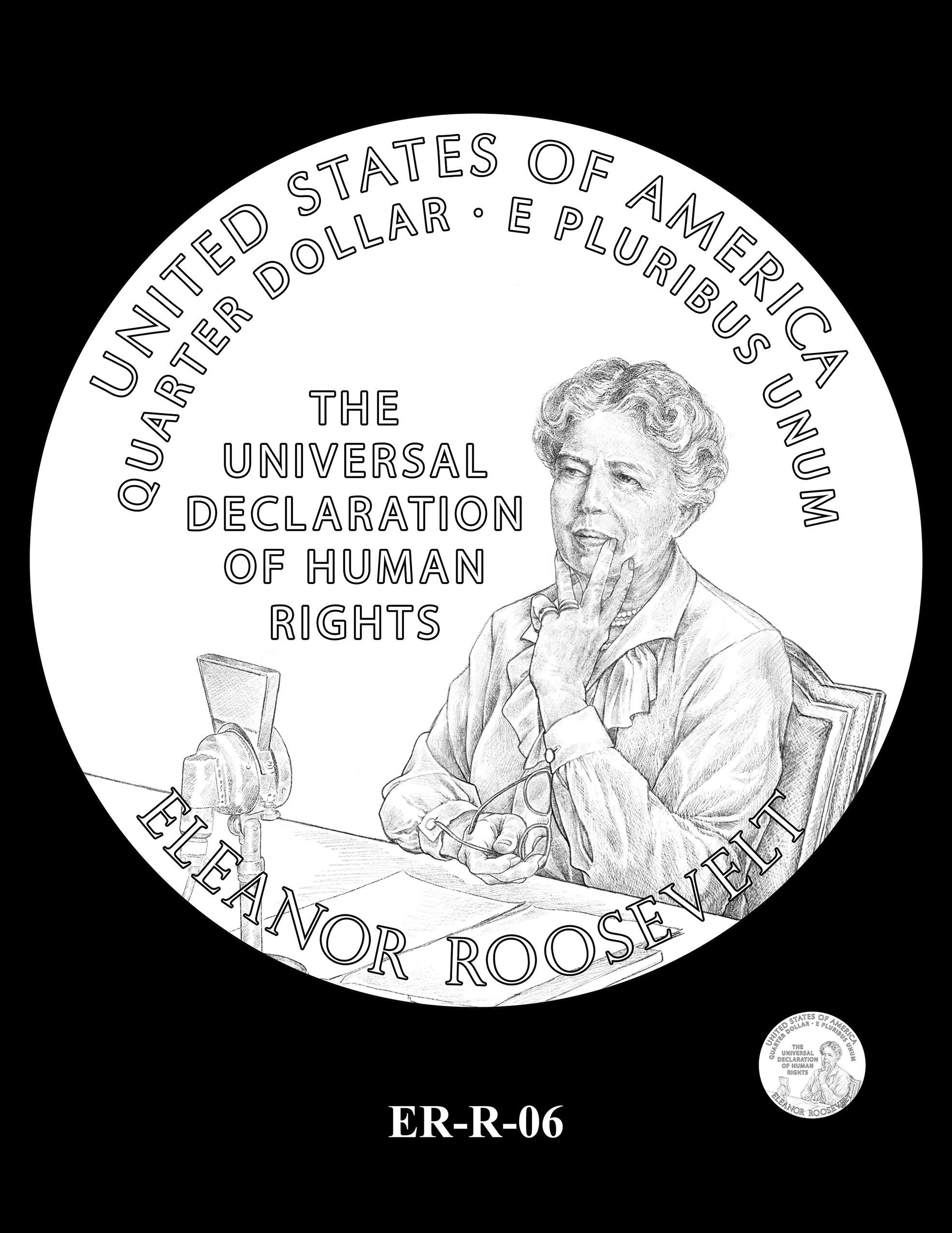 ER-R-06 -- 2023 American Women Quarters - Eleanor Roosevelt
