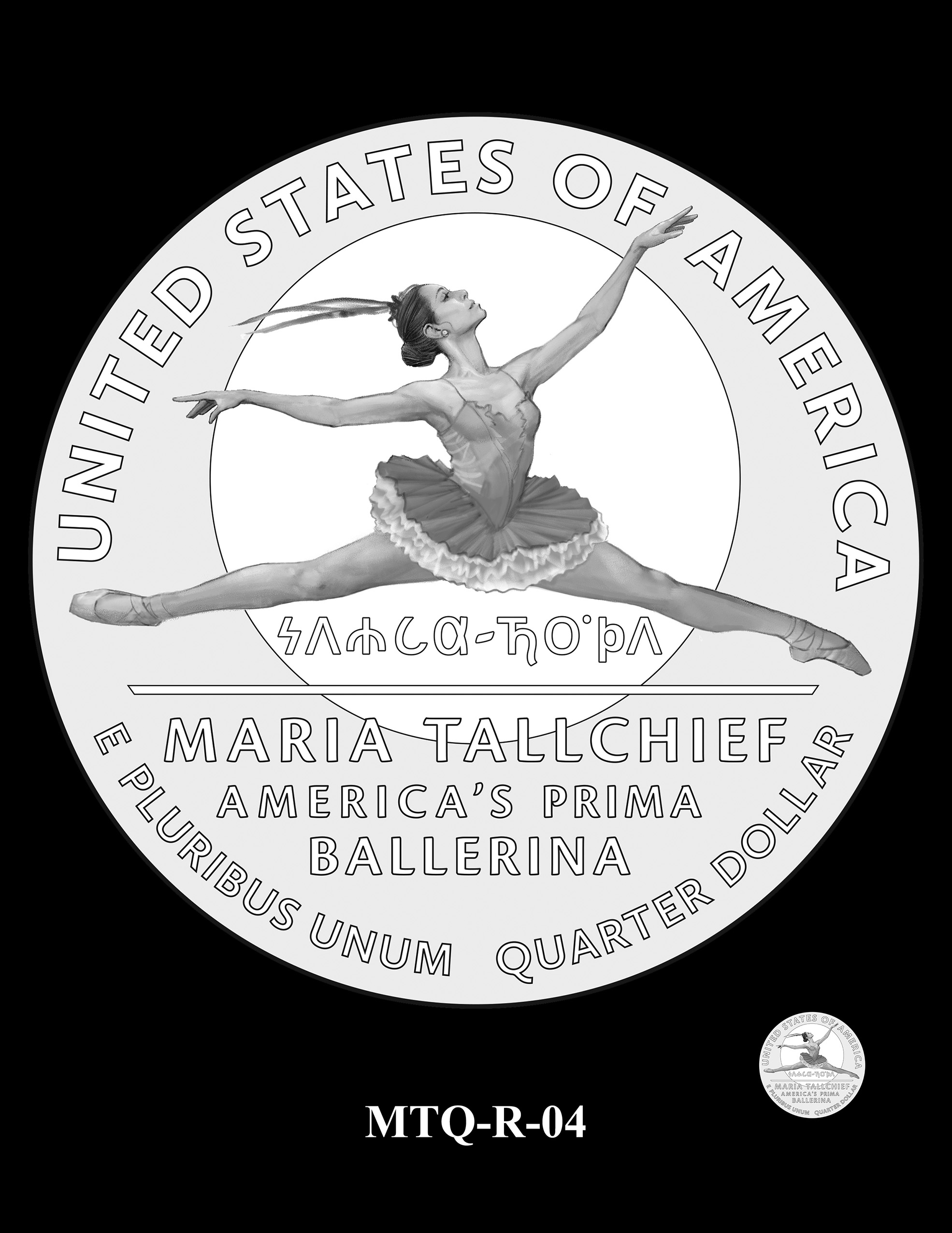 MTQ-R-04 -- 2023 American Women Quarters - Maria Tallchief