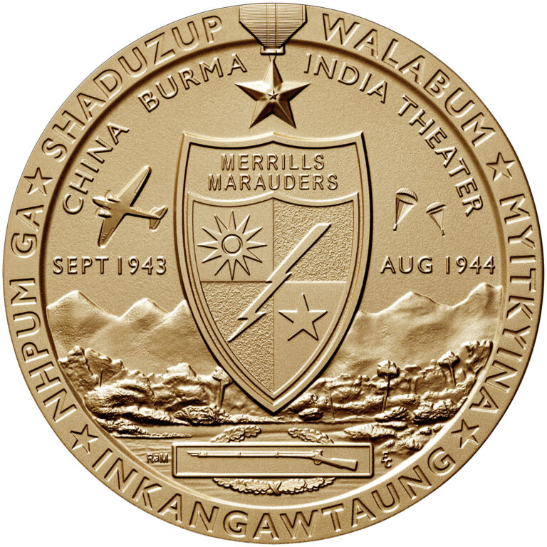 Merrill's Marauders Bronze Medal Three Inch Reverse