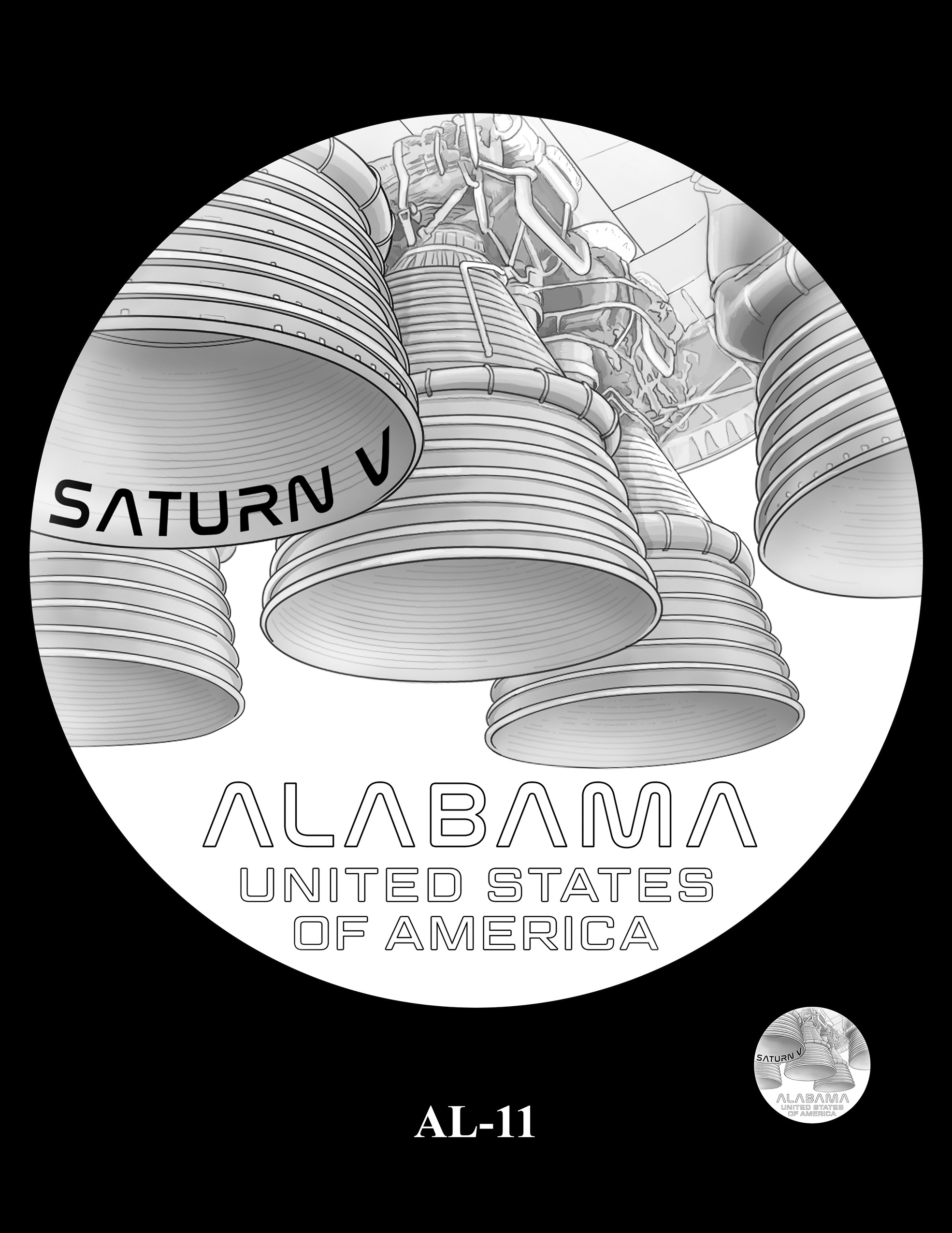 AL-11 -- 2024 American Innovation $1 Coin - Alabama