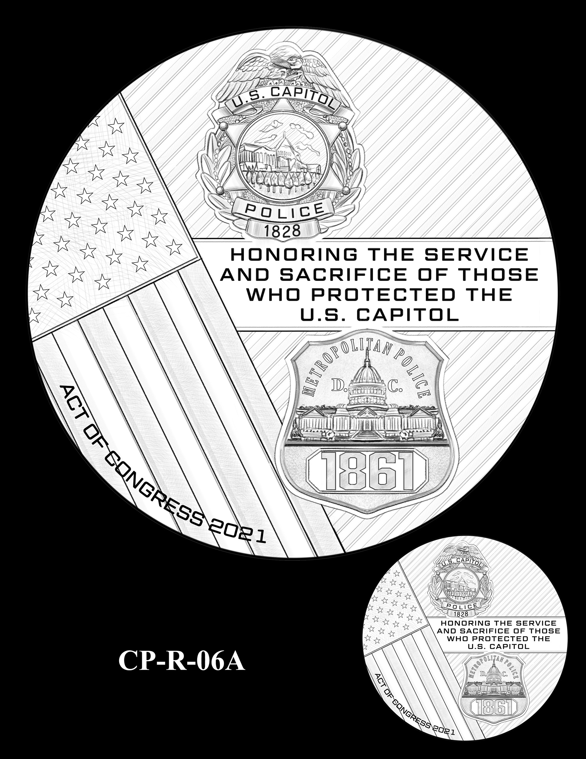 CP-R-06A -- Congressional Gold Medal for Those Who Protected the U.S. Capitol on January 6th 2021