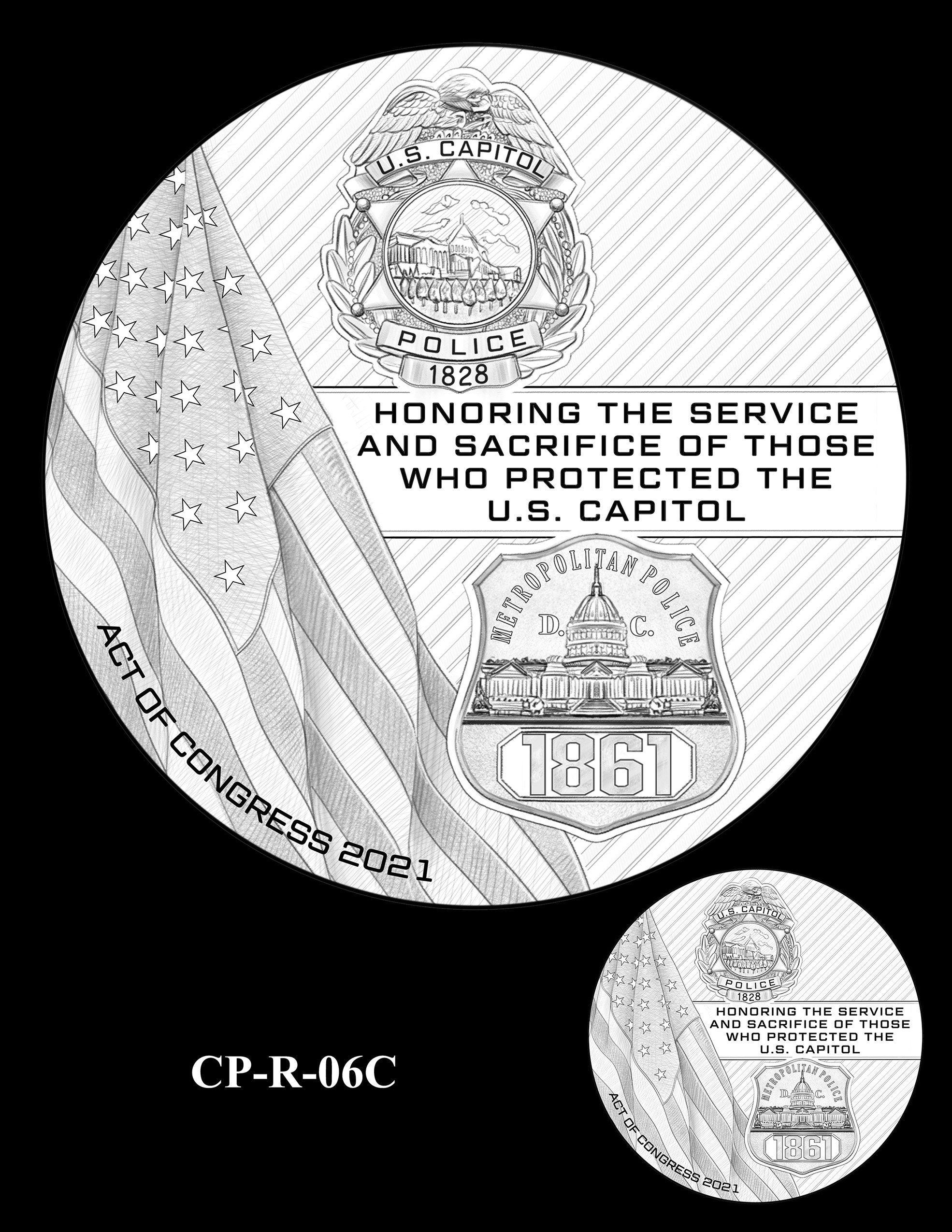 CP-R-06C -- Congressional Gold Medal for Those Who Protected the U.S. Capitol on January 6th 2021