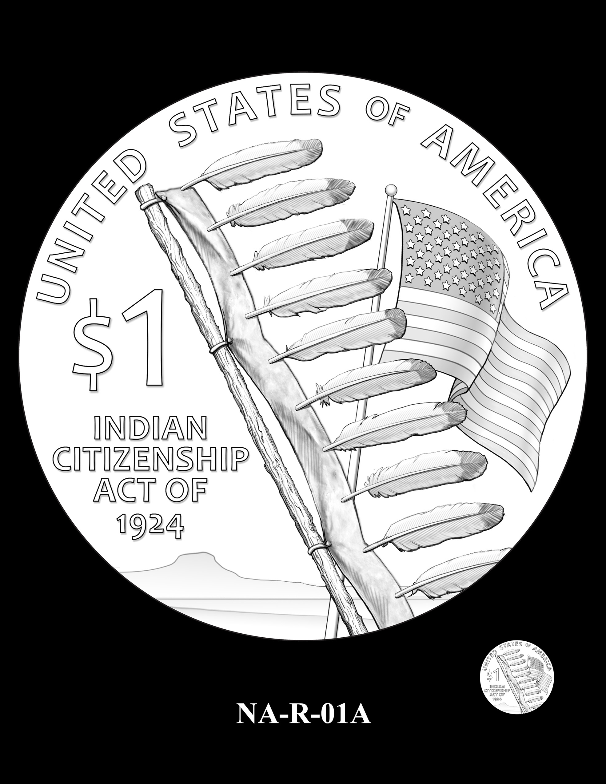 NA-R-01A -- 2024 Native American $1 Coin