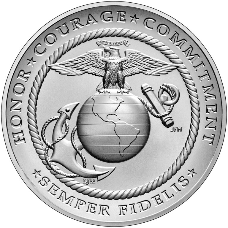 Armed Forces Silver Medal U.S. Marine Corps Reverse