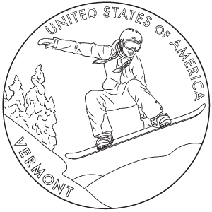 american innovation $1 coin vermont reverse coloring page icon