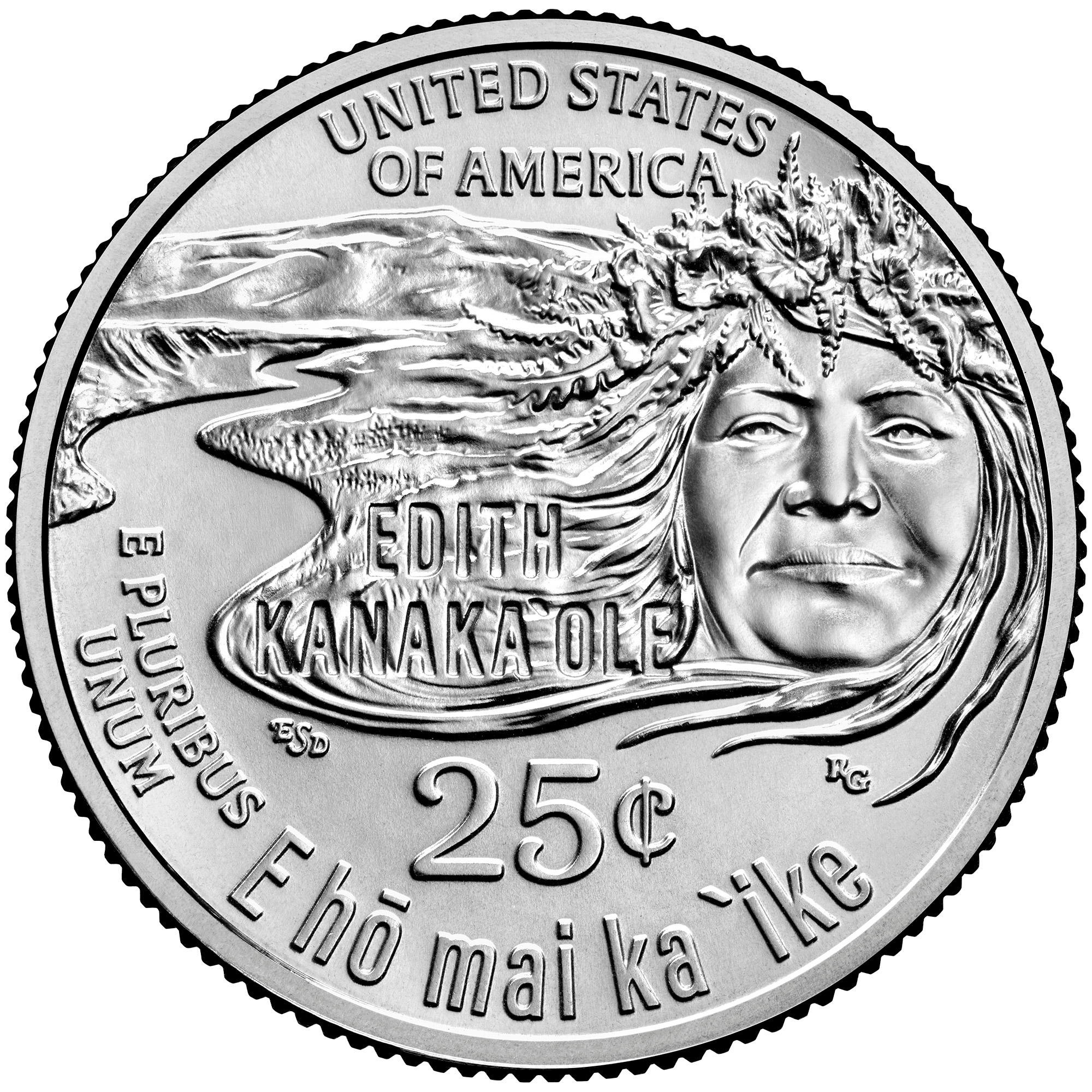 2023 American Women Quarters Coin Edith Kanakaʻole Uncirculated Reverse