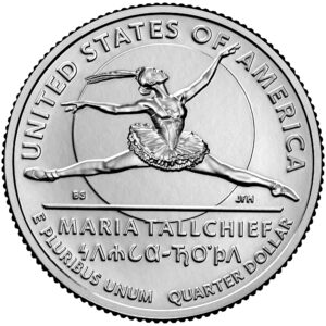 2023 American Women Quarters Coin Maria Tallchief Uncirculated Reverse