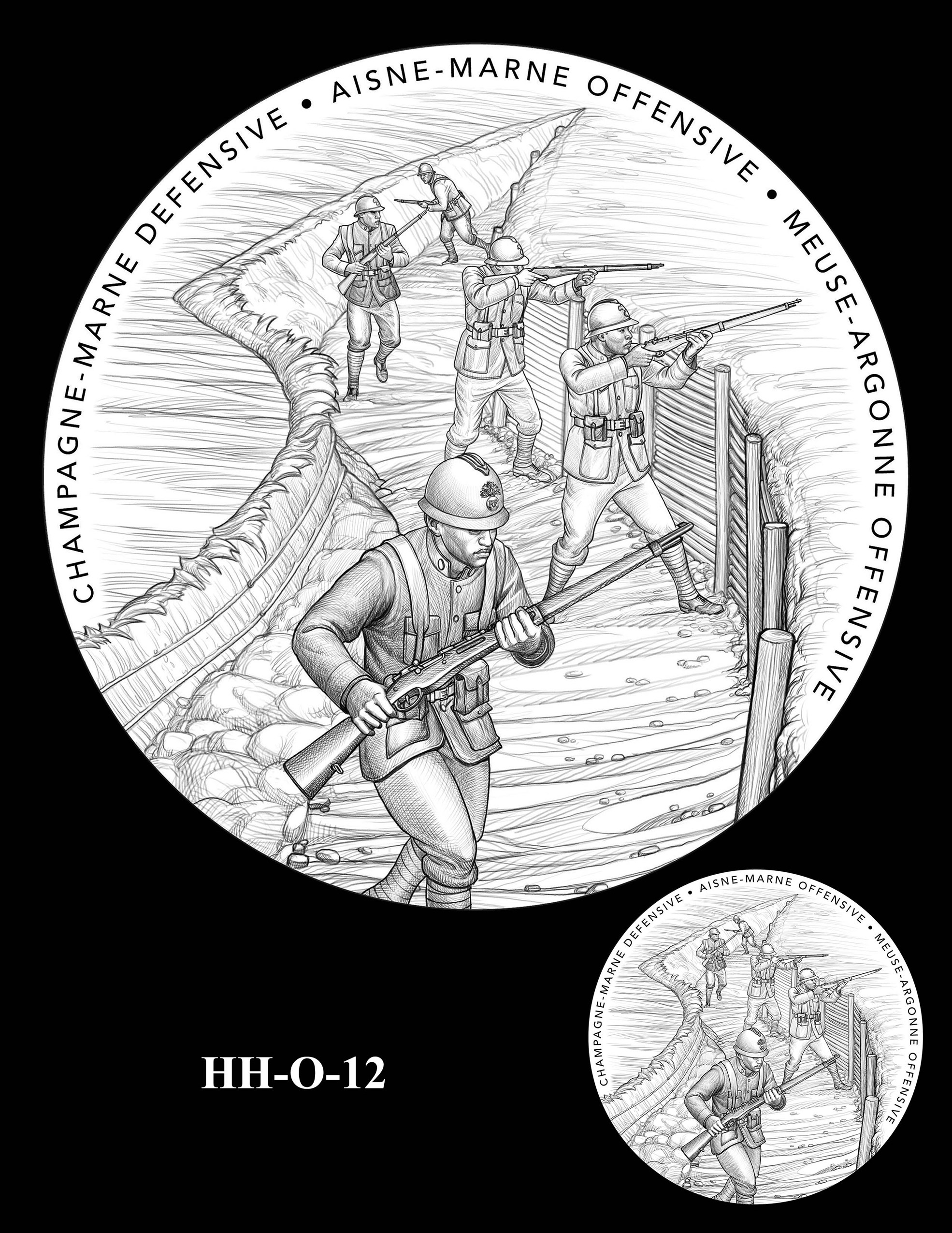 HH-O-12 -- Harlem Hellfighters Congressional Gold Medal