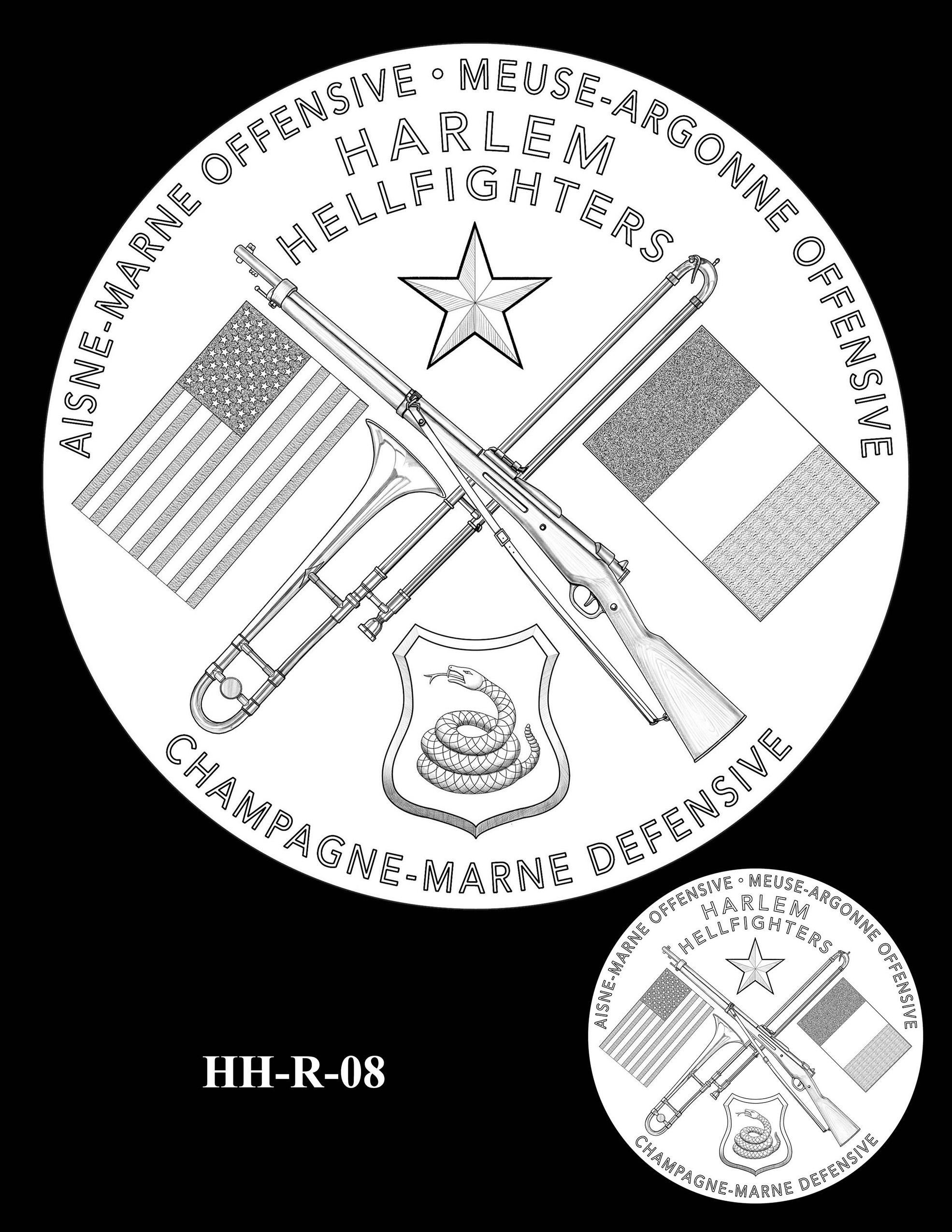 HH-R-08 -- Harlem Hellfighters Congressional Gold Medal