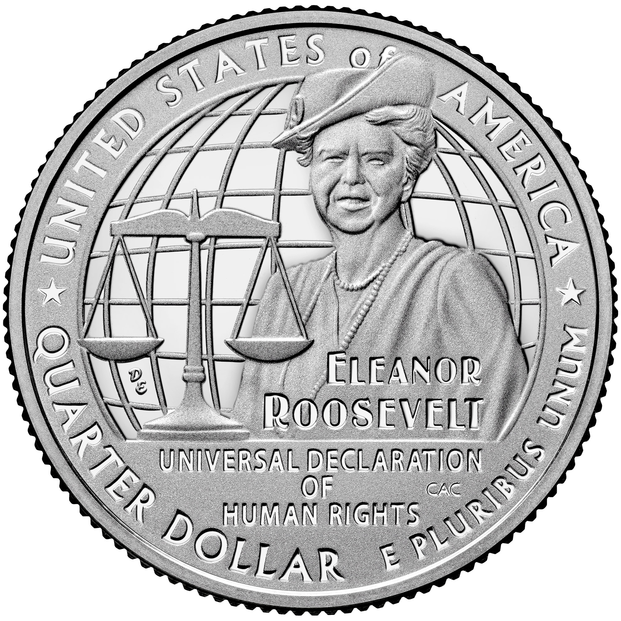 2023 American Women Quarters Coin Eleanor Roosevelt Proof Reverse
