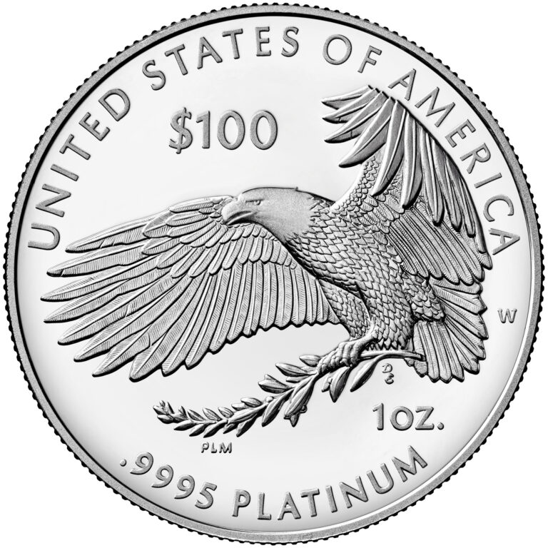2023 American Eagle Platinum Proof Coin Reverse