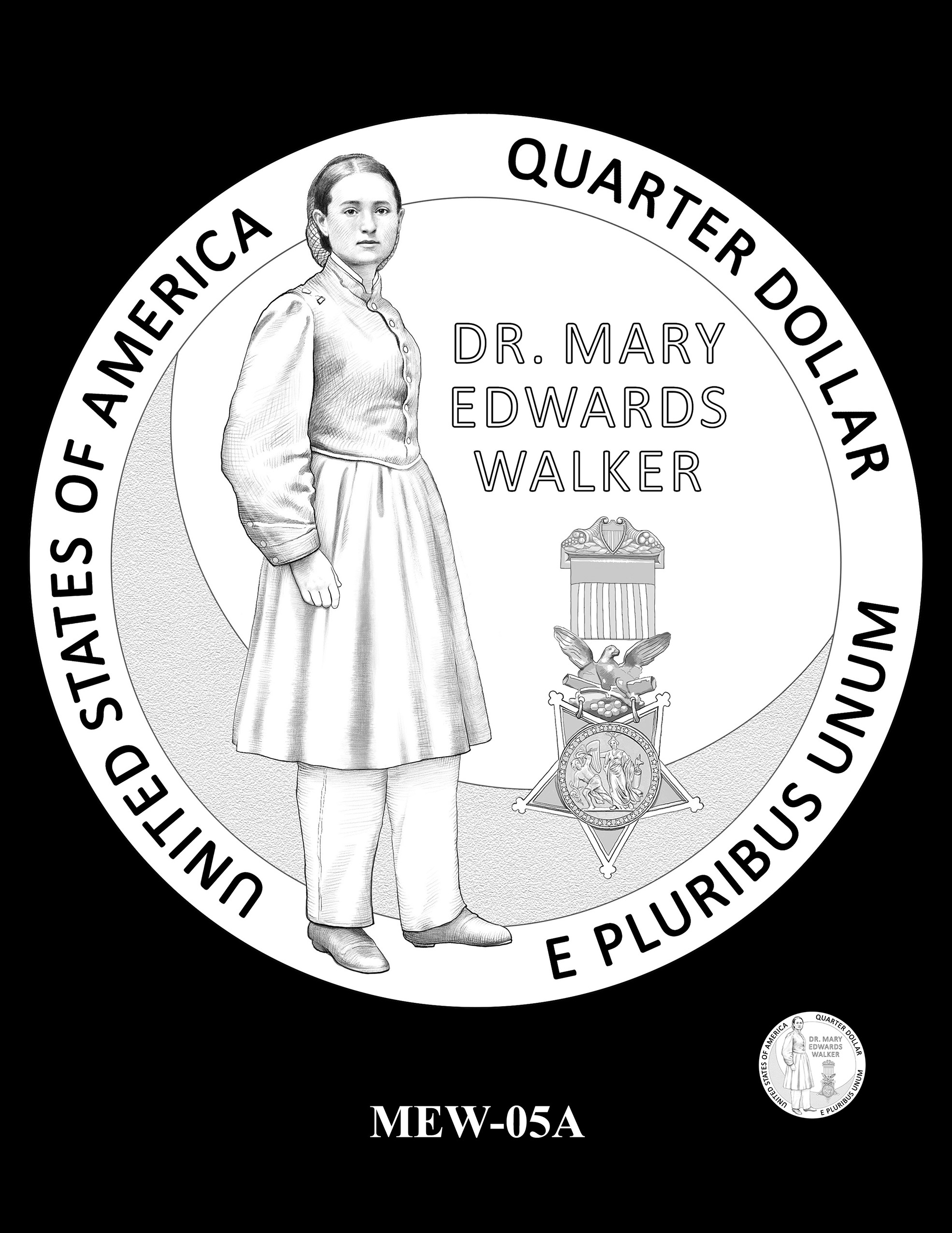 MEW-05A -- 2024 American Women Quarters - Dr. Mary Edwards Walker