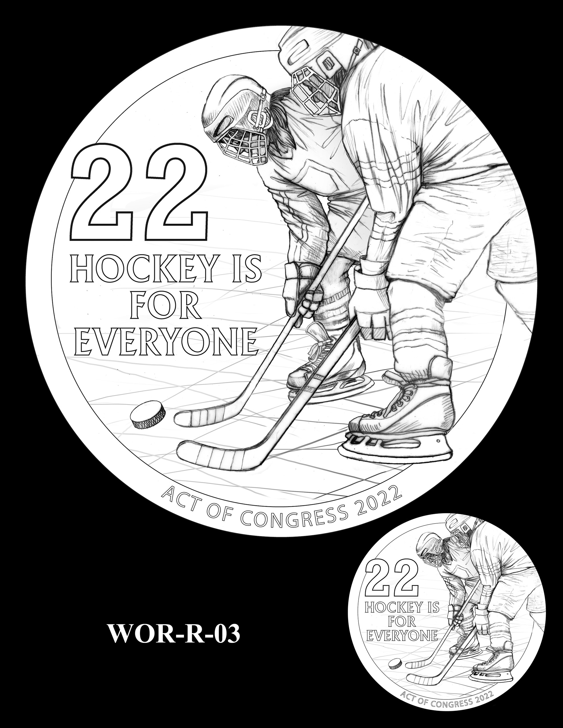 WOR-R-03 -- Willie O'Ree Congressional Gold Medal