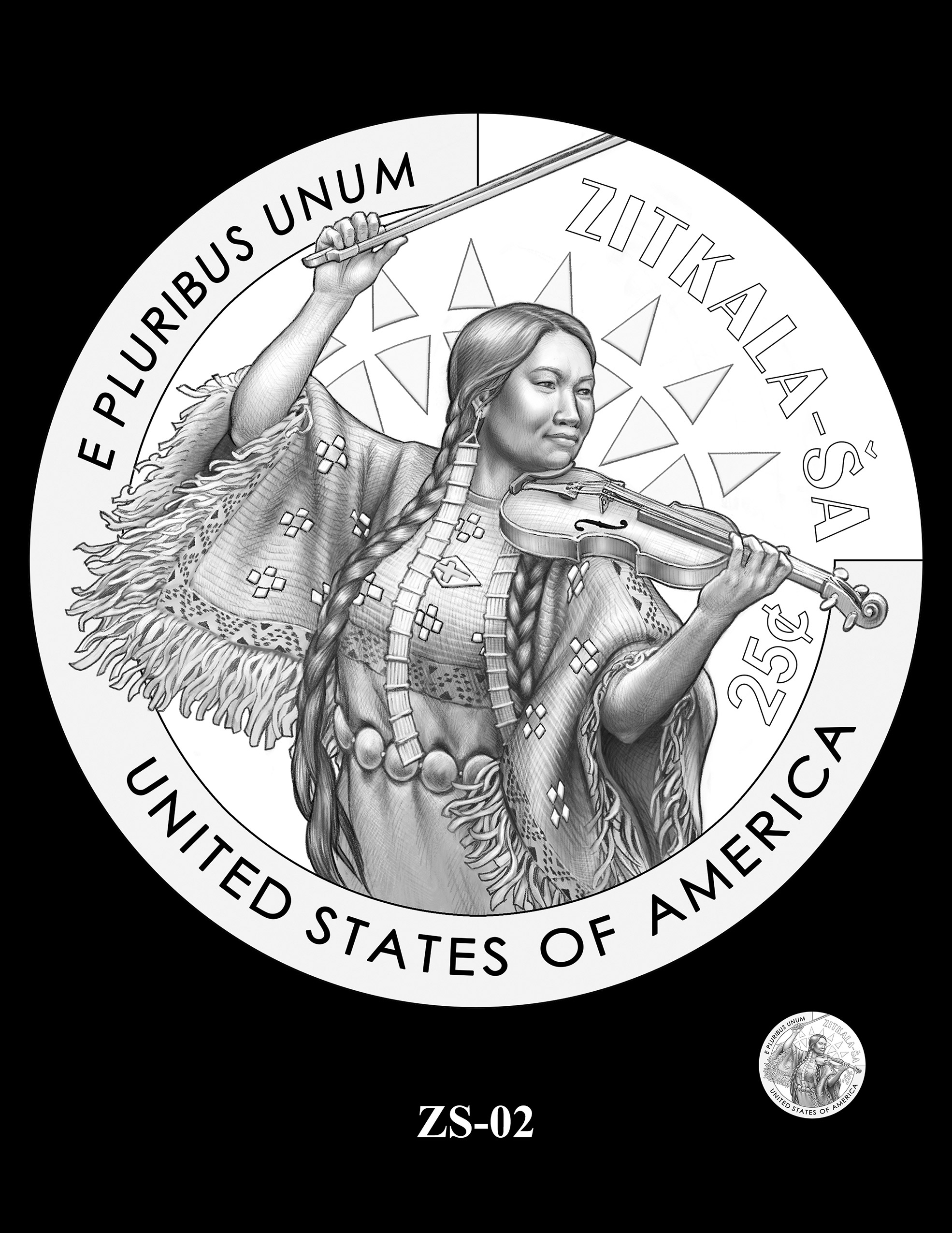 ZS-02 -- 2024 American Women Quarters - Zitkala-Ša
