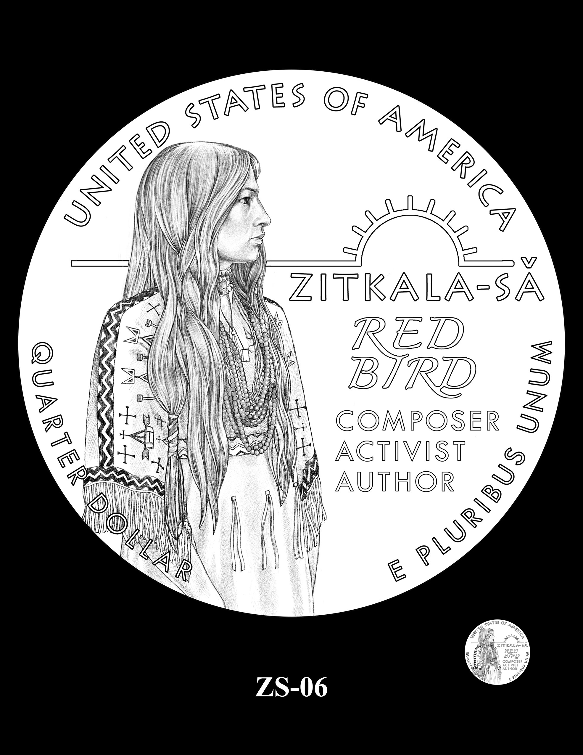 ZS-06 -- 2024 American Women Quarters - Zitkala-Ša