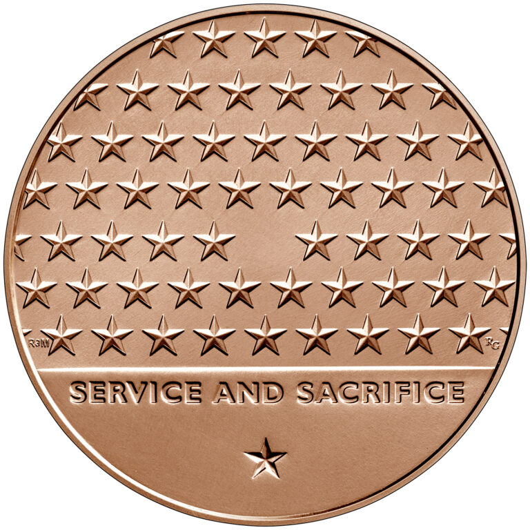 American Veterans Bronze Medal Reverse
