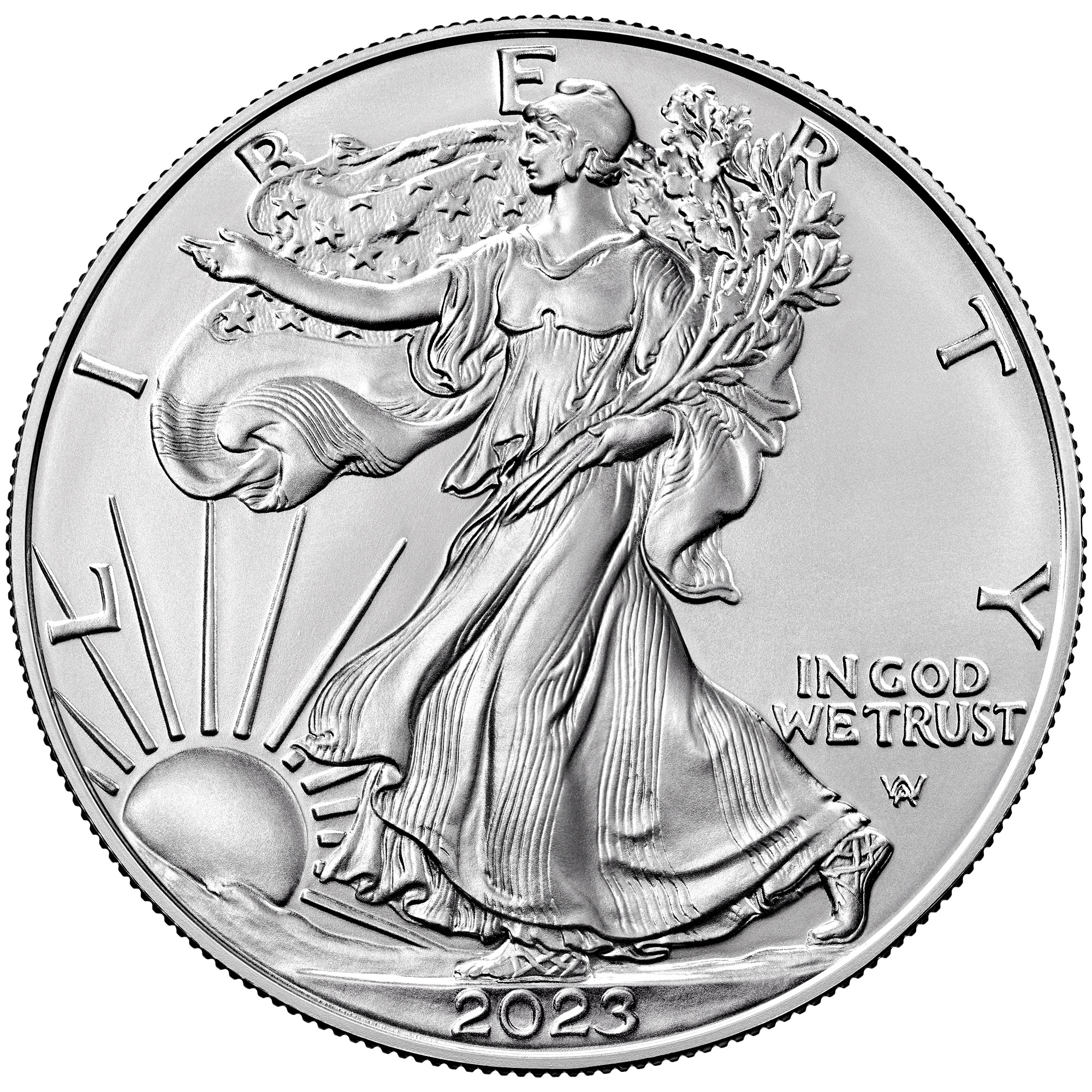 2023 American Eagle Silver One Ounce Uncirculated Coin Obverse
