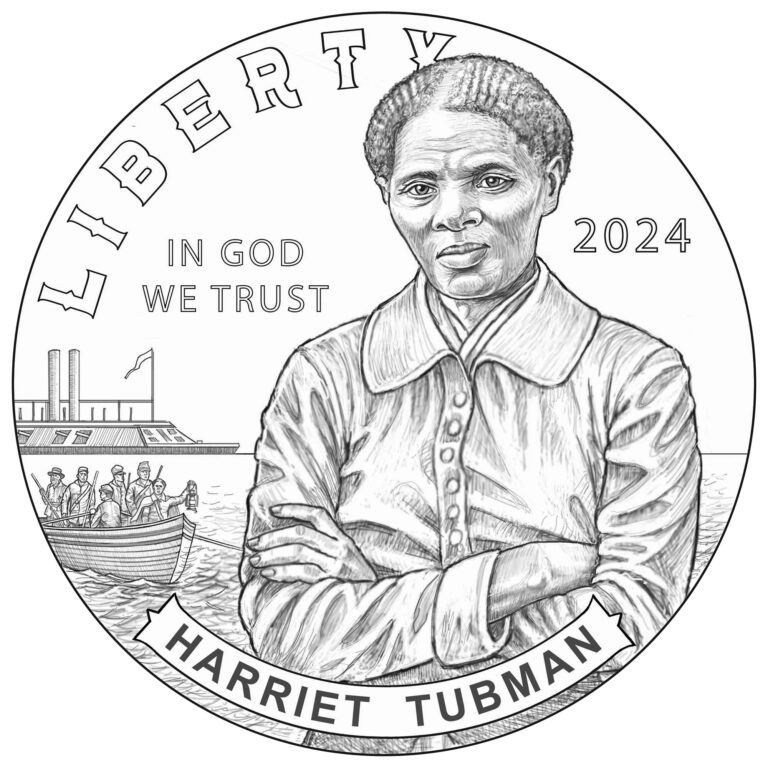2024 Harriet Tubman Bicentennial Commemorative Clad Line Art Obverse