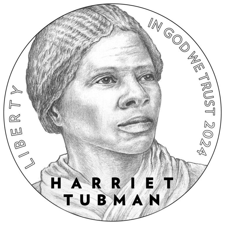 2024 Harriet Tubman Bicentennial Commemorative Gold Line Art Obverse
