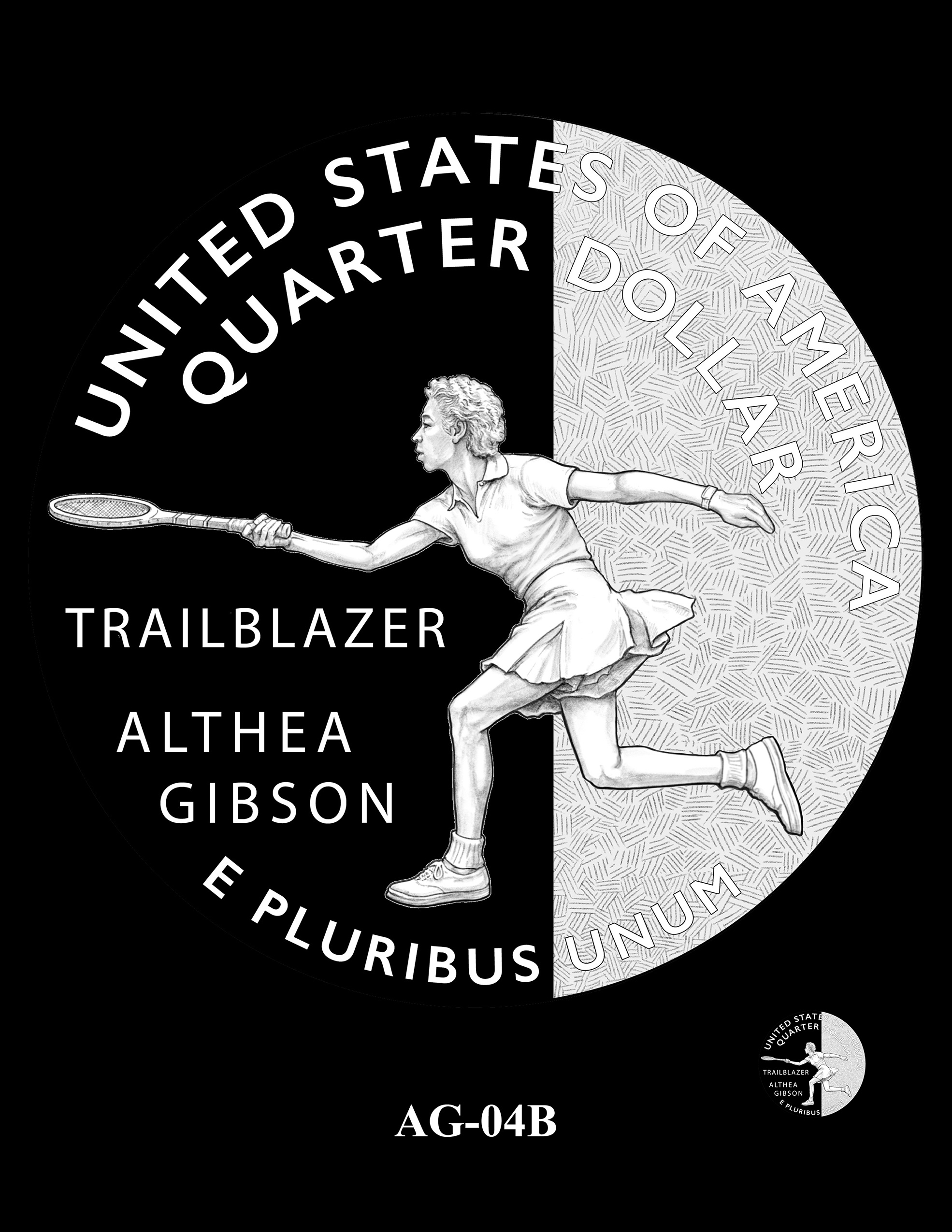 AG-04B -- 2025 American Women Quarters - Althea Gibson