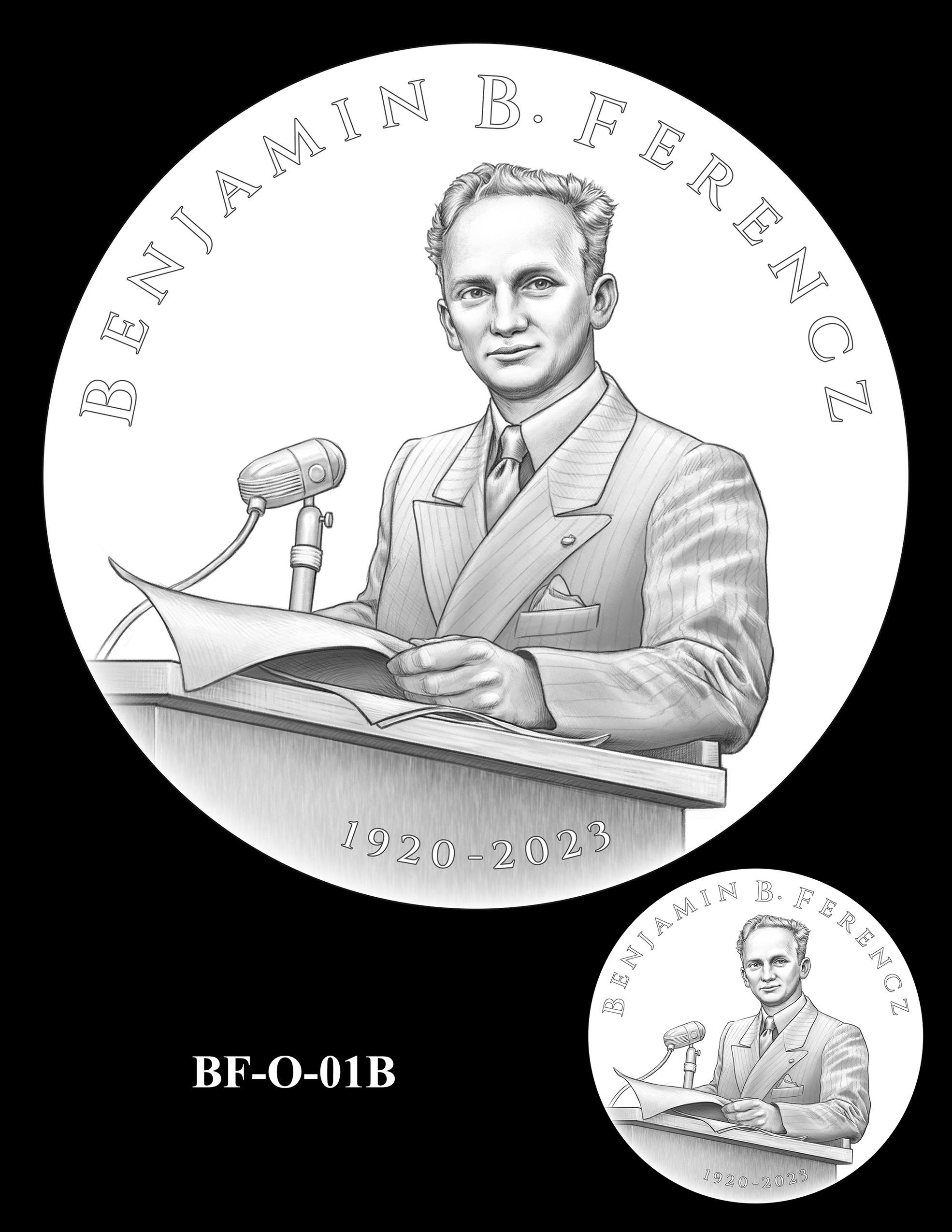 BF-O-01B -- Benjamin Ferencz Congressional Gold Medal