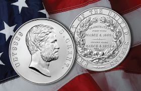 Ulysses S. Grant Presidential Silver Medal obverse and reverse