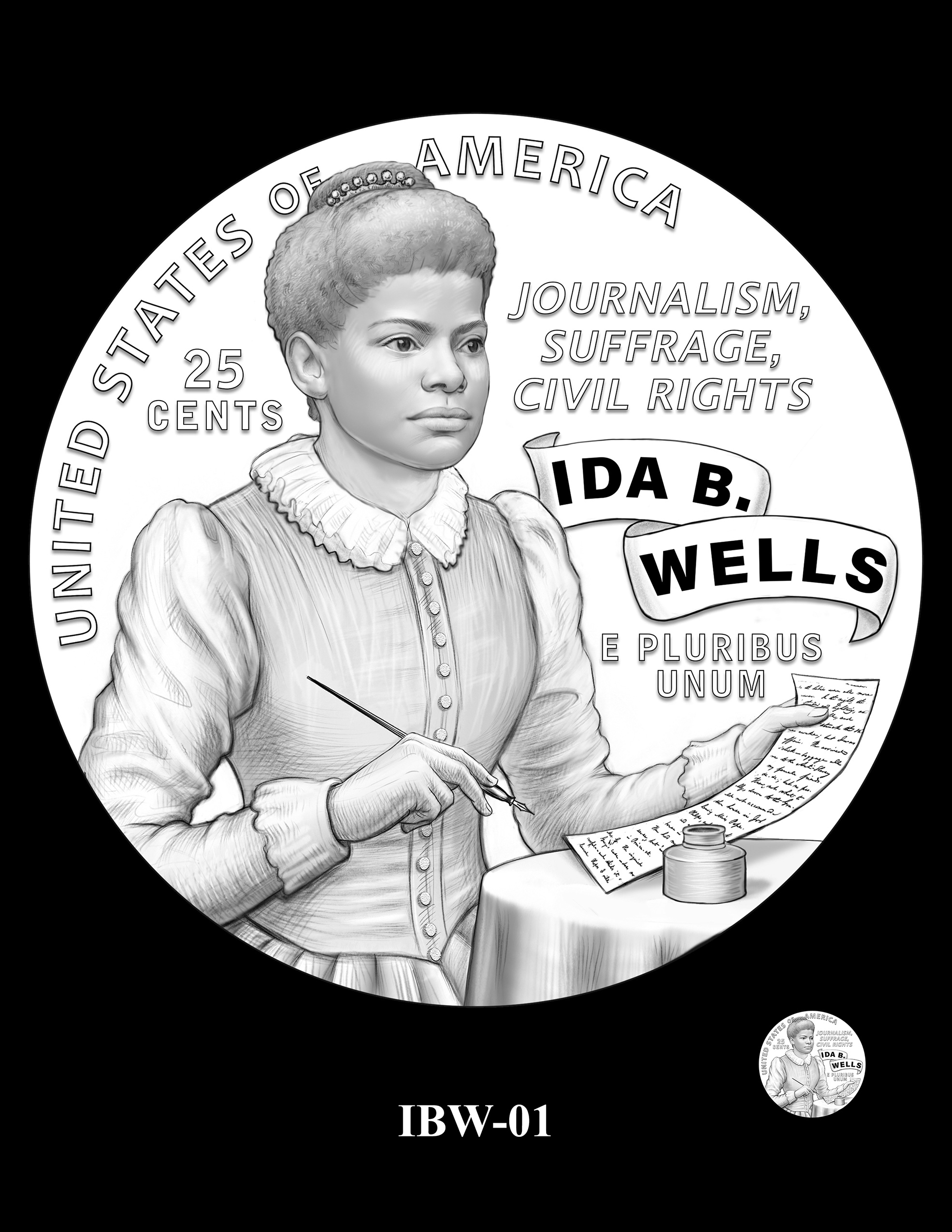 IBW-01 -- 2025 American Women Quarters - Ida B. Wells
