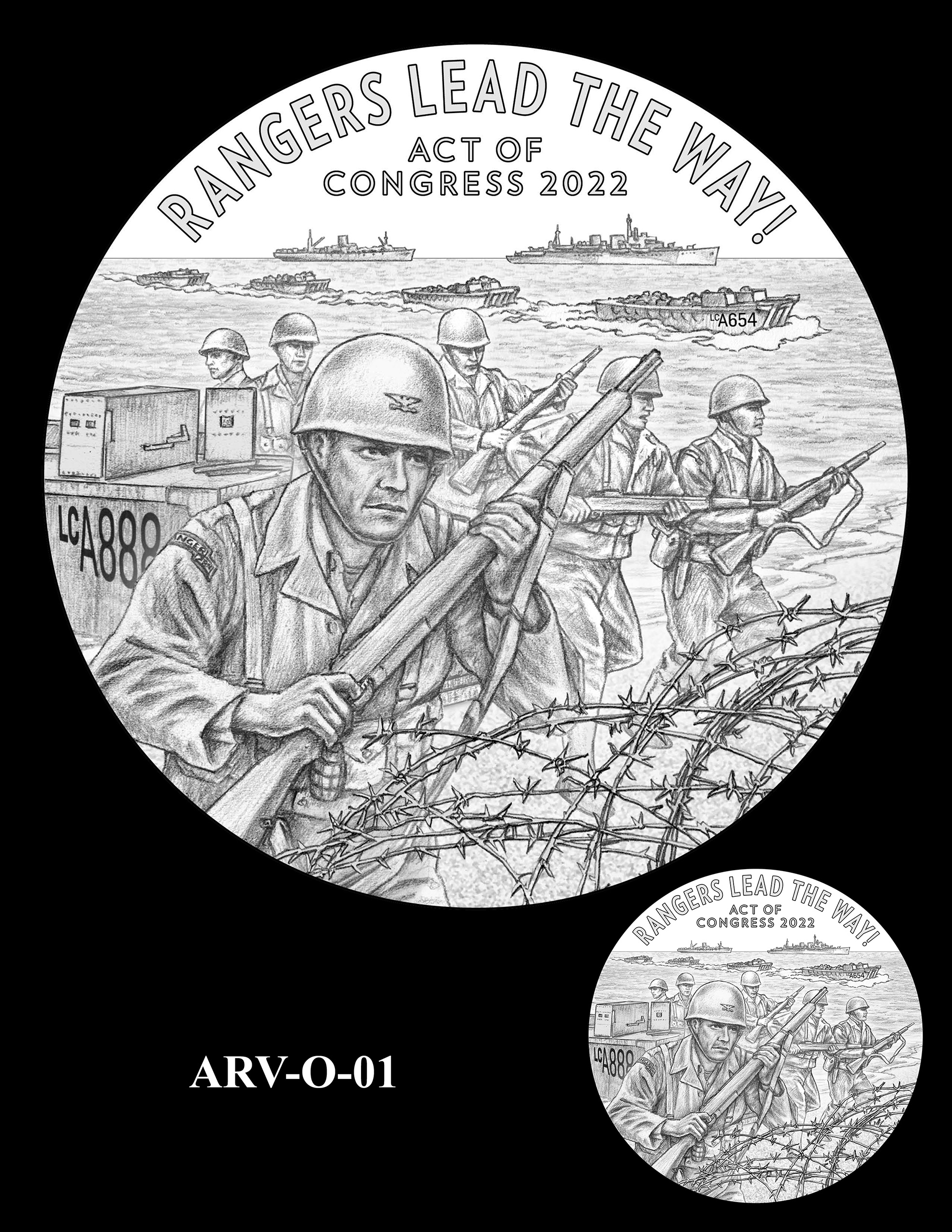 ARV-O-01 -- Army Ranger Veterans of WWII Congressional Gold Medal