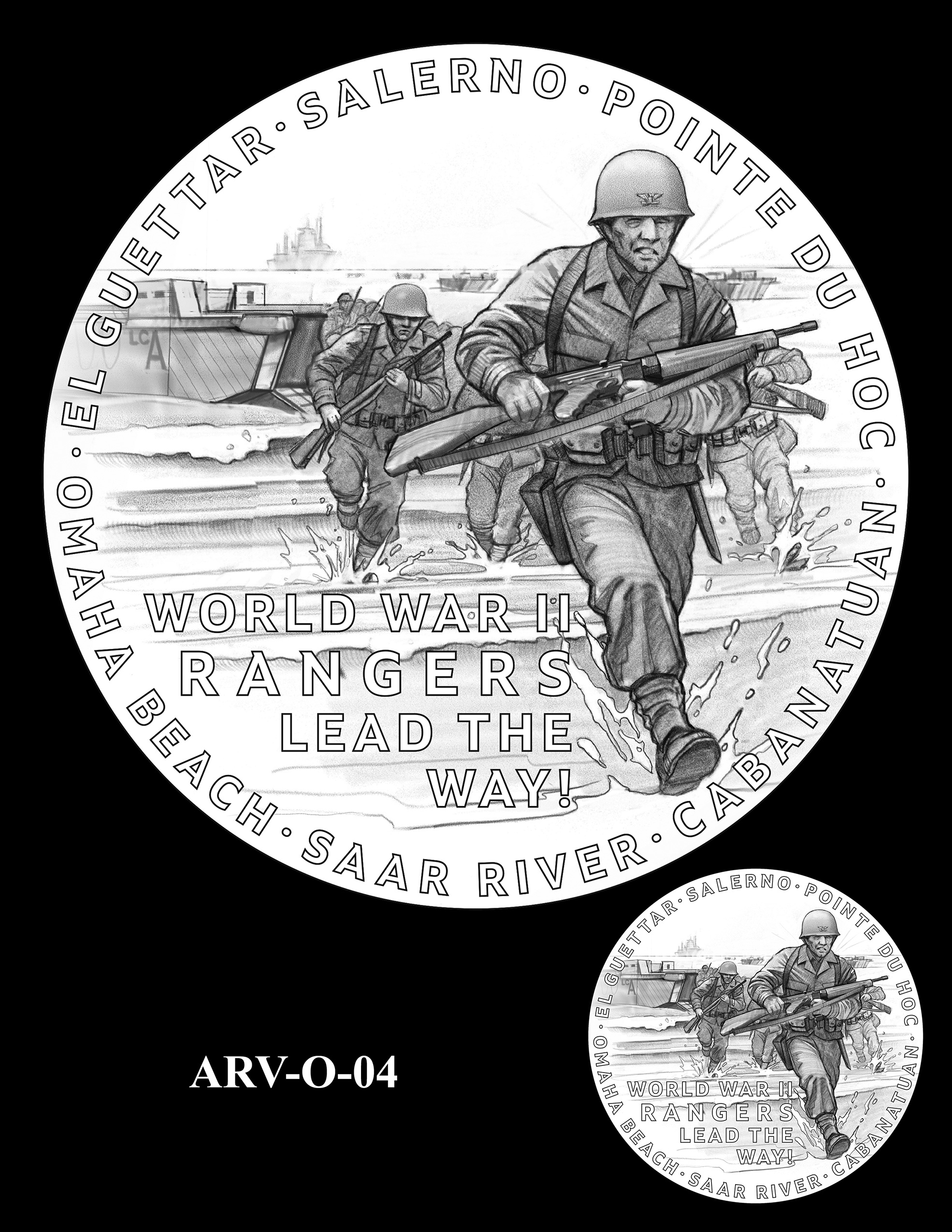 ARV-O-04 -- Army Ranger Veterans of WWII Congressional Gold Medal