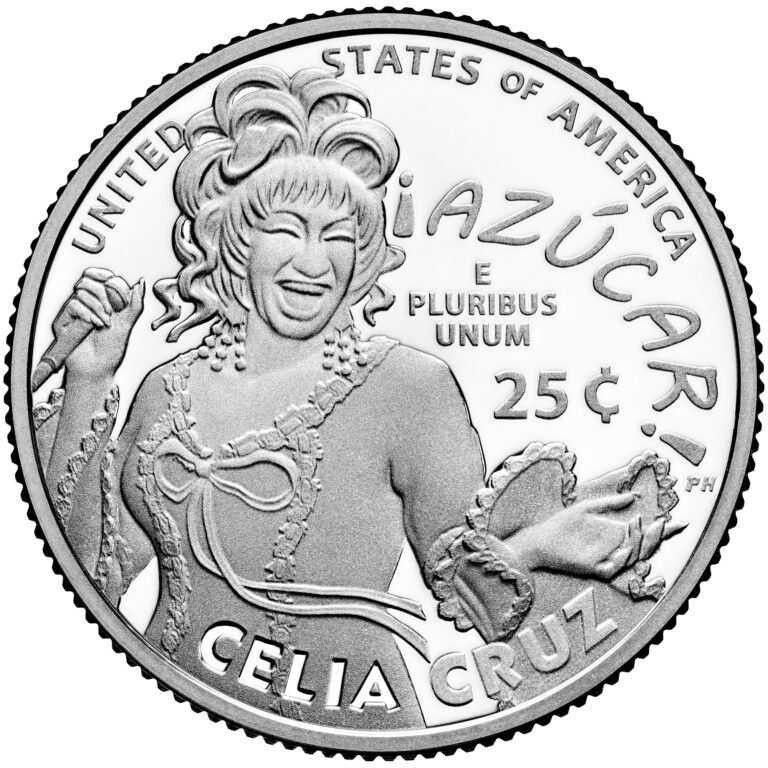 2024 American Women Quarters Coin Celia Cruz Proof Reverse