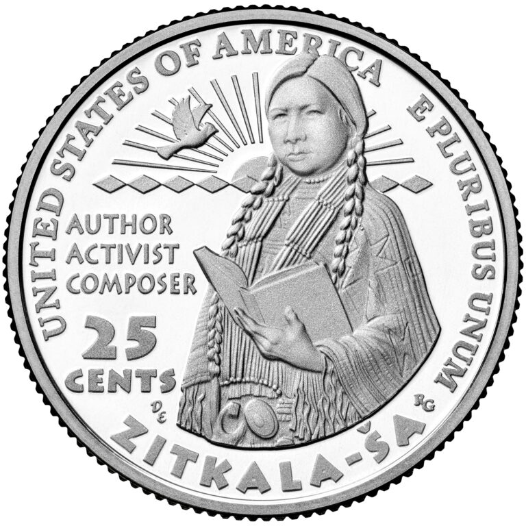 2024 American Women Quarters Coin Zitkala-Ša Proof Reverse