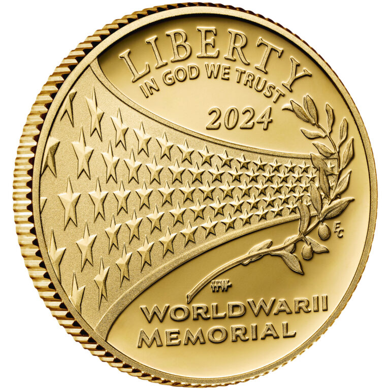 2024 Greatest Generation Commemorative Gold Proof Obverse Angle