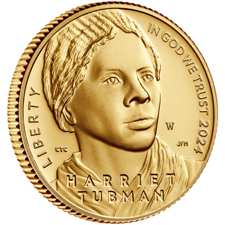 2024 Harriet Tubman Commemorative Gold Proof Obverse Angle