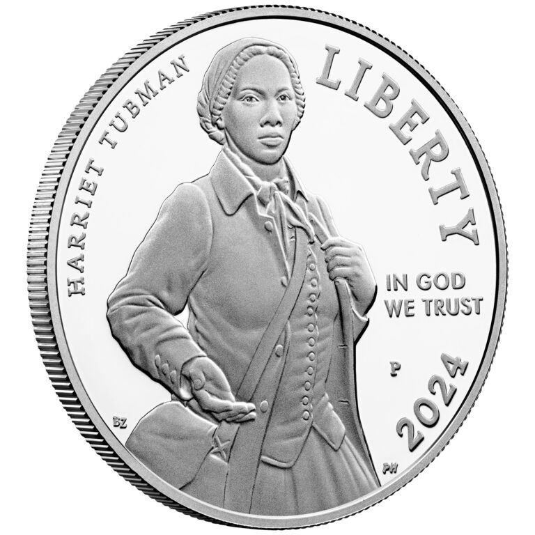 2024 Harriet Tubman Commemorative Silver Proof Obverse Angle