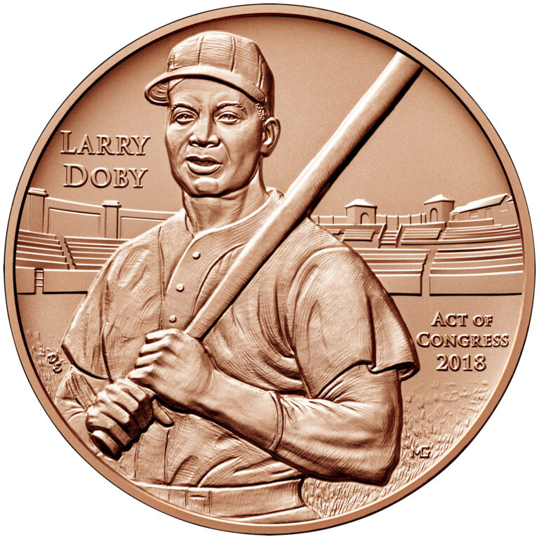 Larry Doby Bronze Medal One and One-Half Inch Obverse