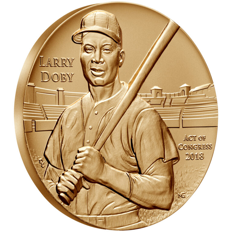 Larry Doby Bronze Medal Three Inch Obverse Angle