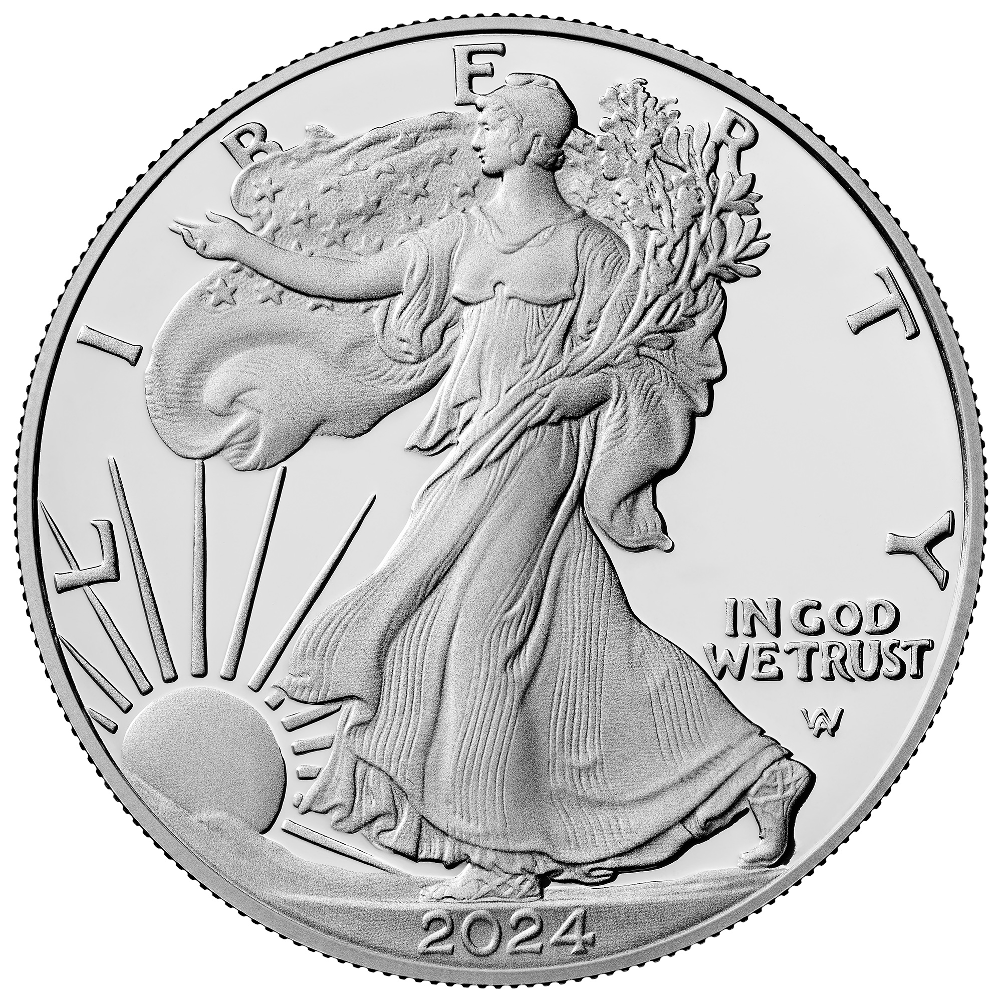 2024 American Eagle Silver One Ounce Proof Coin Obverse