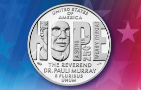 Rev. Dr. Pauli Murray Quarter reverse
