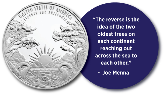 "The reverse is the idea of the two oldest trees on each continent reaching out across the sea to each other." Joe Menna