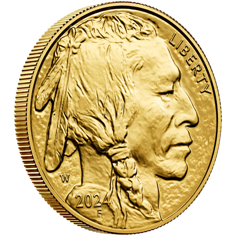 2024 American Buffalo One Ounce Gold Proof Coin Obverse Angle