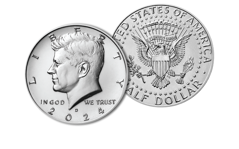 2024 John F. Kennedy Half Dollar obverse and reverse