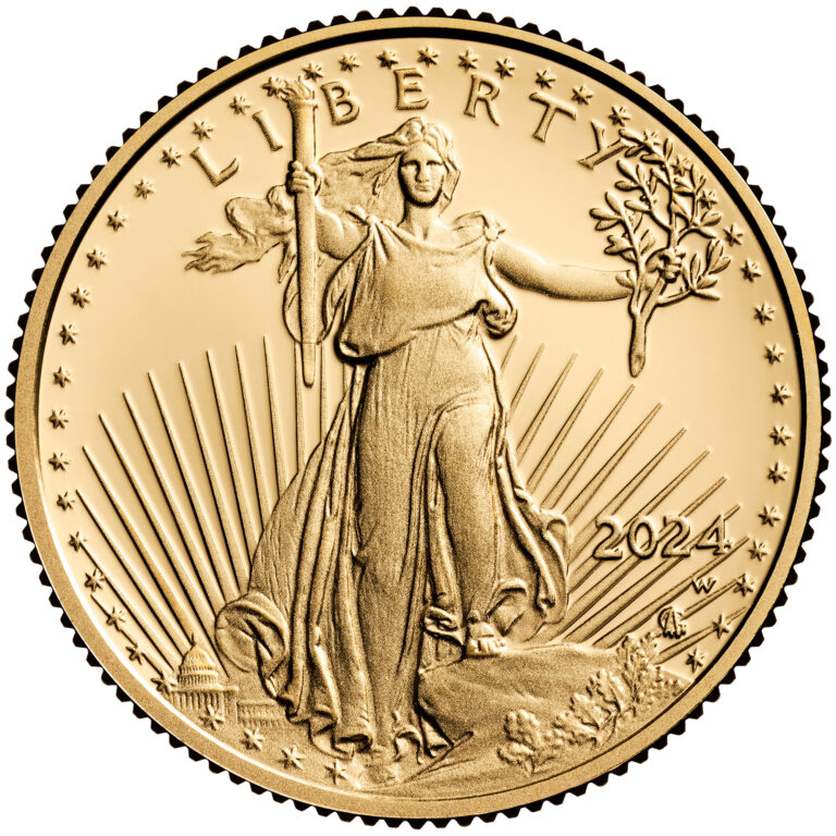 2024 American Eagle Gold Quarter Ounce Proof Coin Obverse