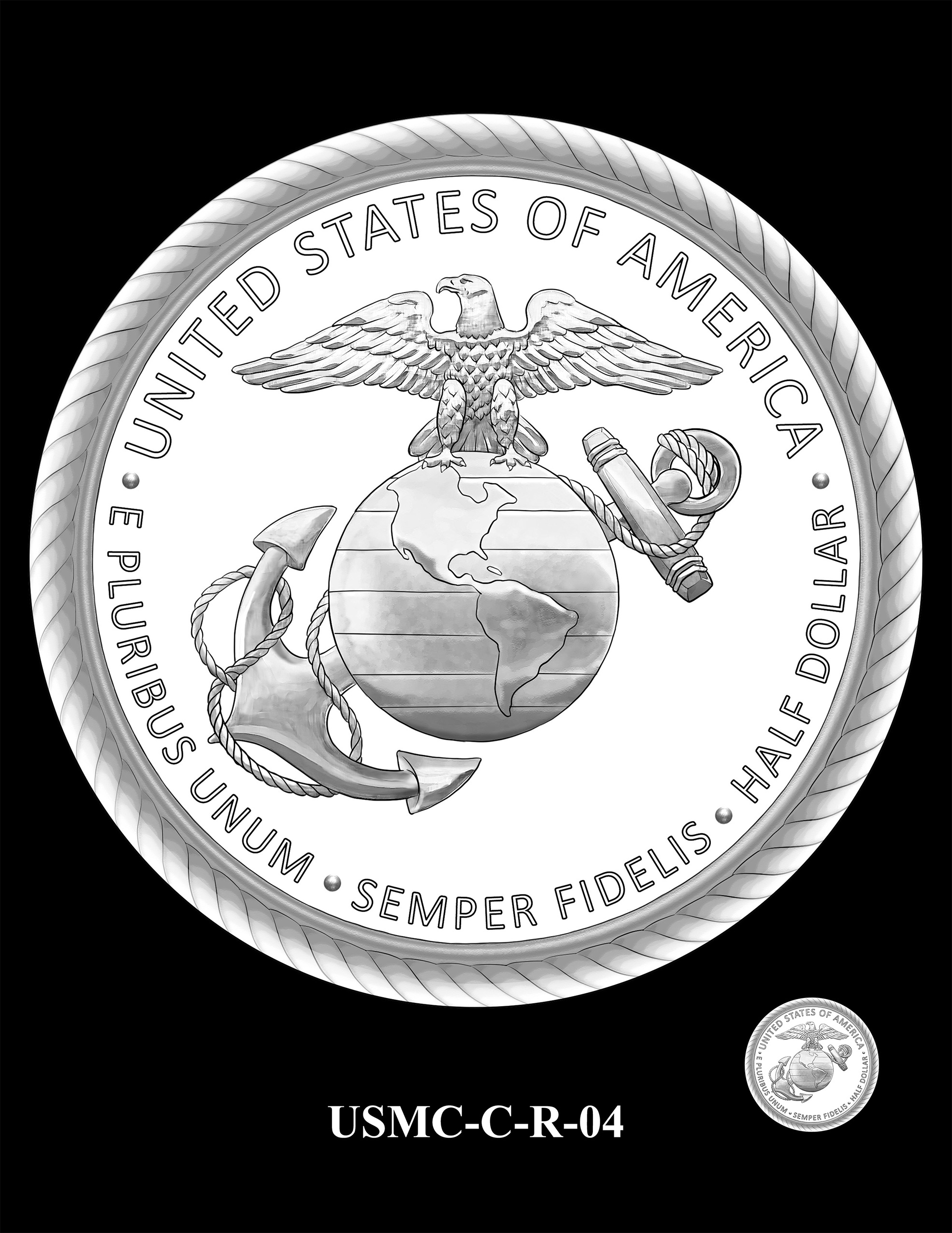 USMC-C-R-04 -- 250th Anniversary of the United States Marine Corps - Clad