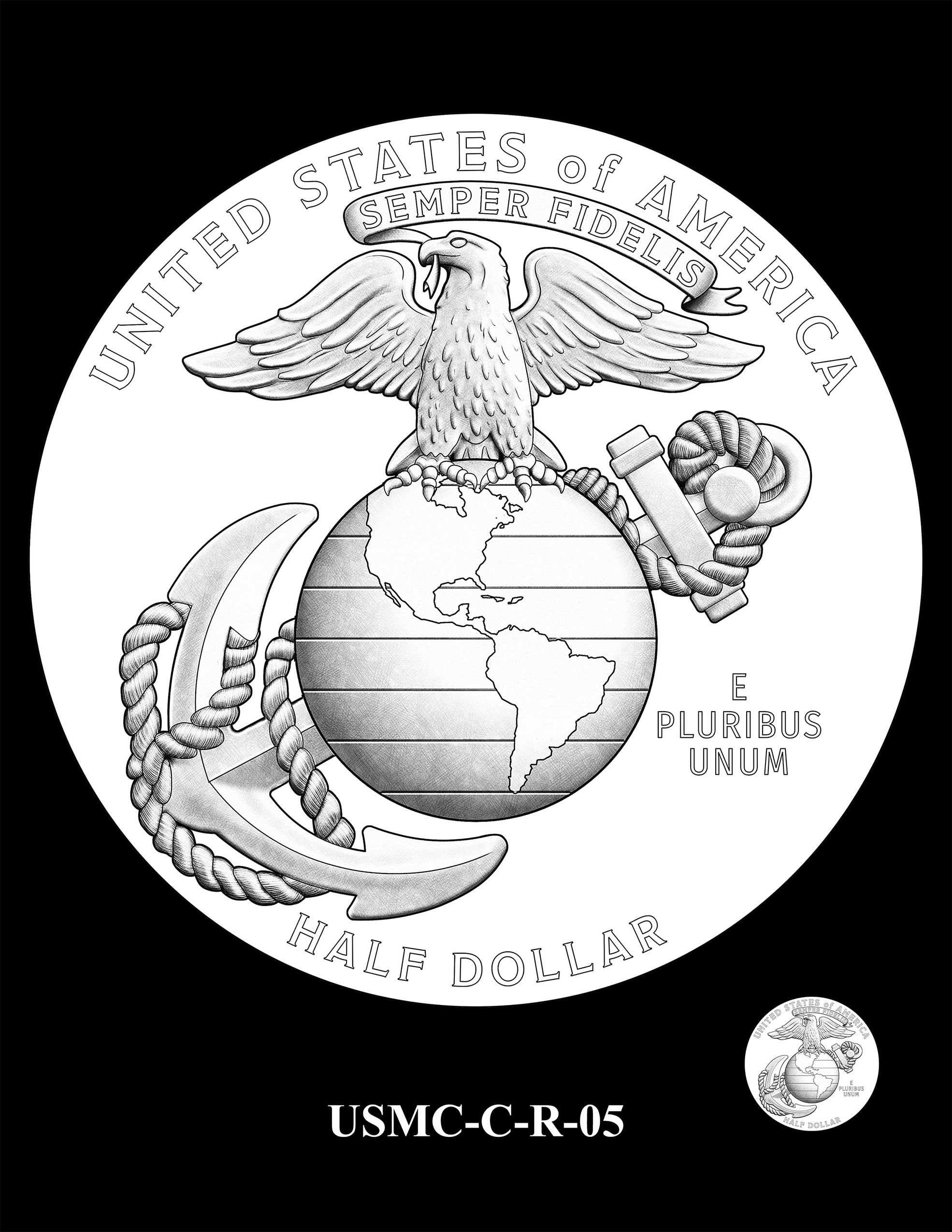 USMC-C-R-05 -- 250th Anniversary of the United States Marine Corps - Clad