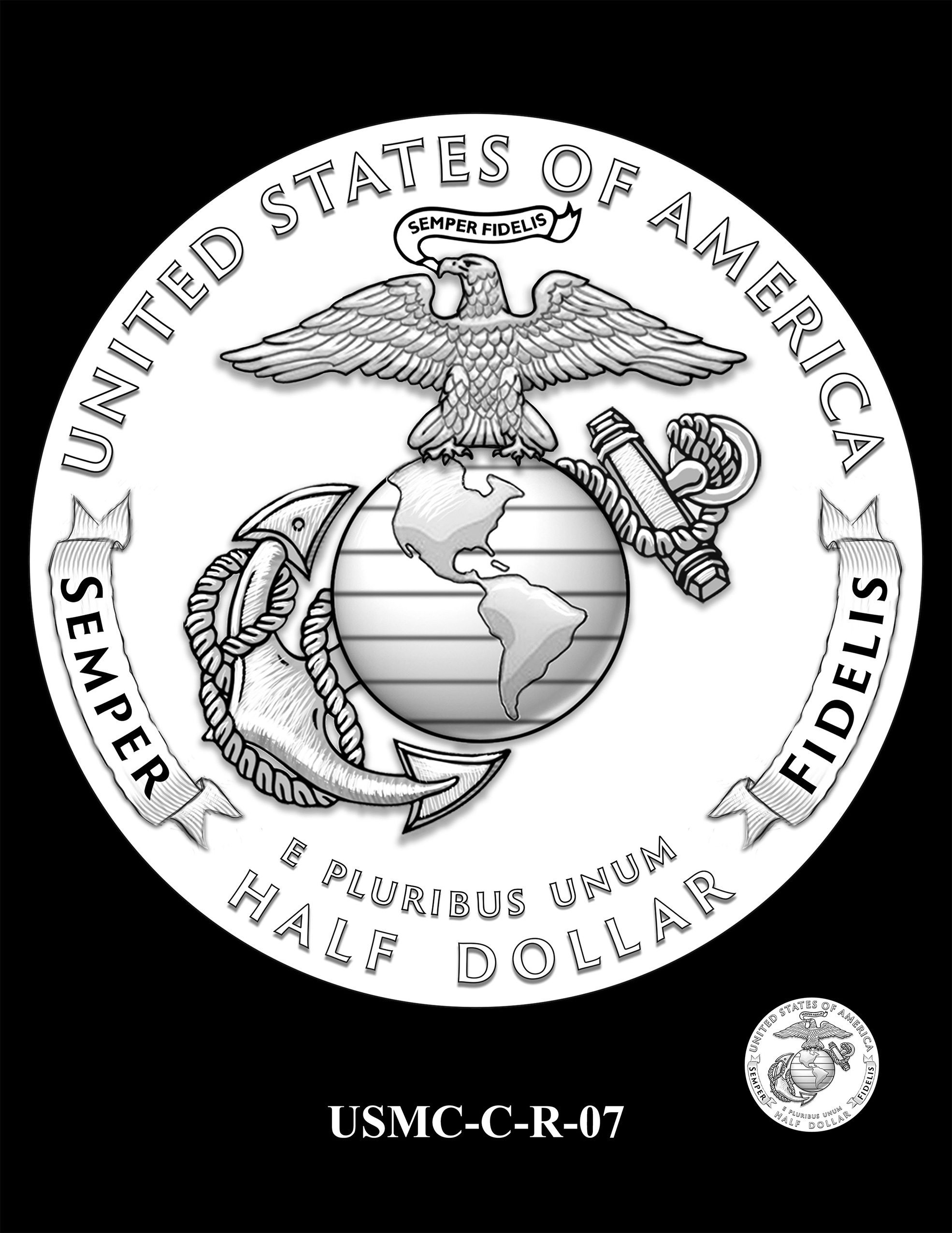 USMC-C-R-07 -- 250th Anniversary of the United States Marine Corps - Clad