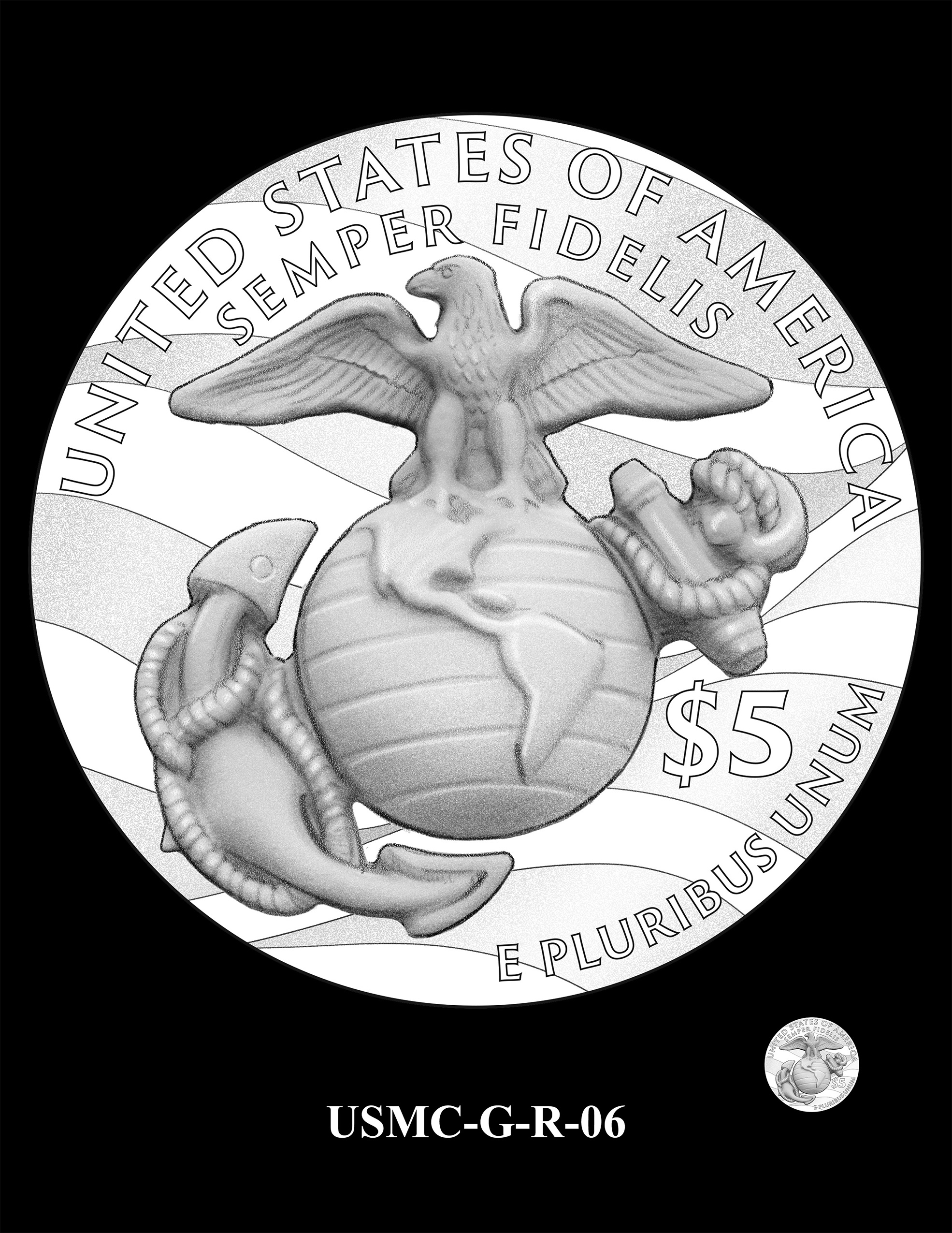 USMC-G-R-06 -- 250th Anniversary of the United States Marine Corps - Gold