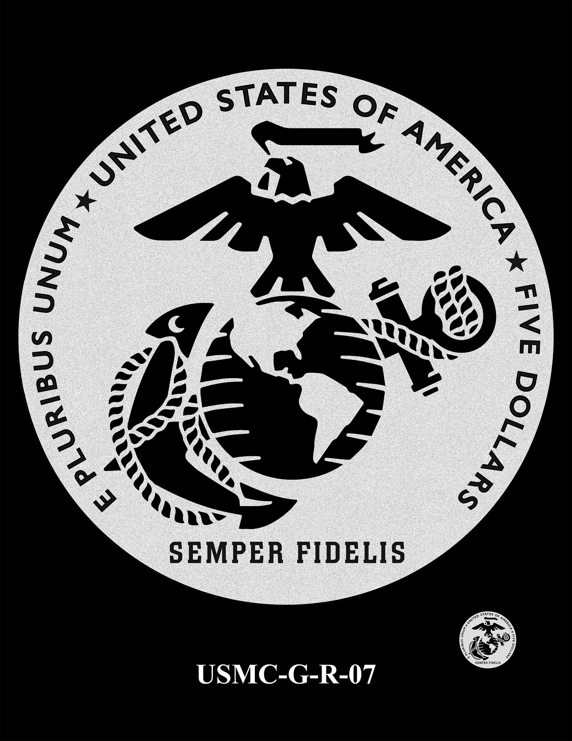 USMC-G-R-07 -- 250th Anniversary of the United States Marine Corps - Gold