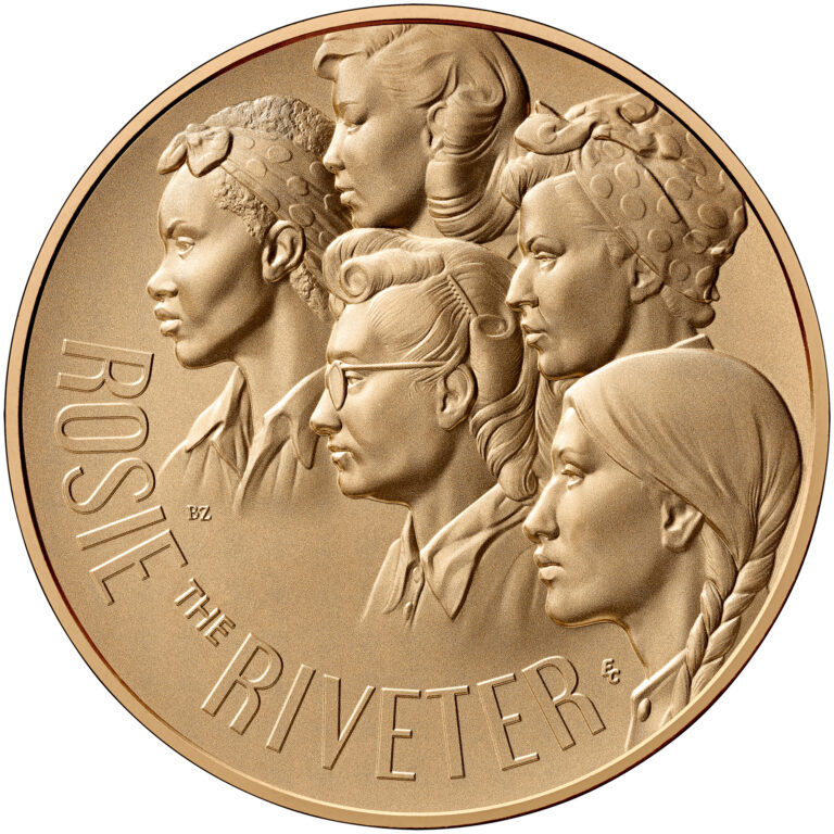 Rosie the Riveter Bronze Medal One and One-Half Inch Obverse